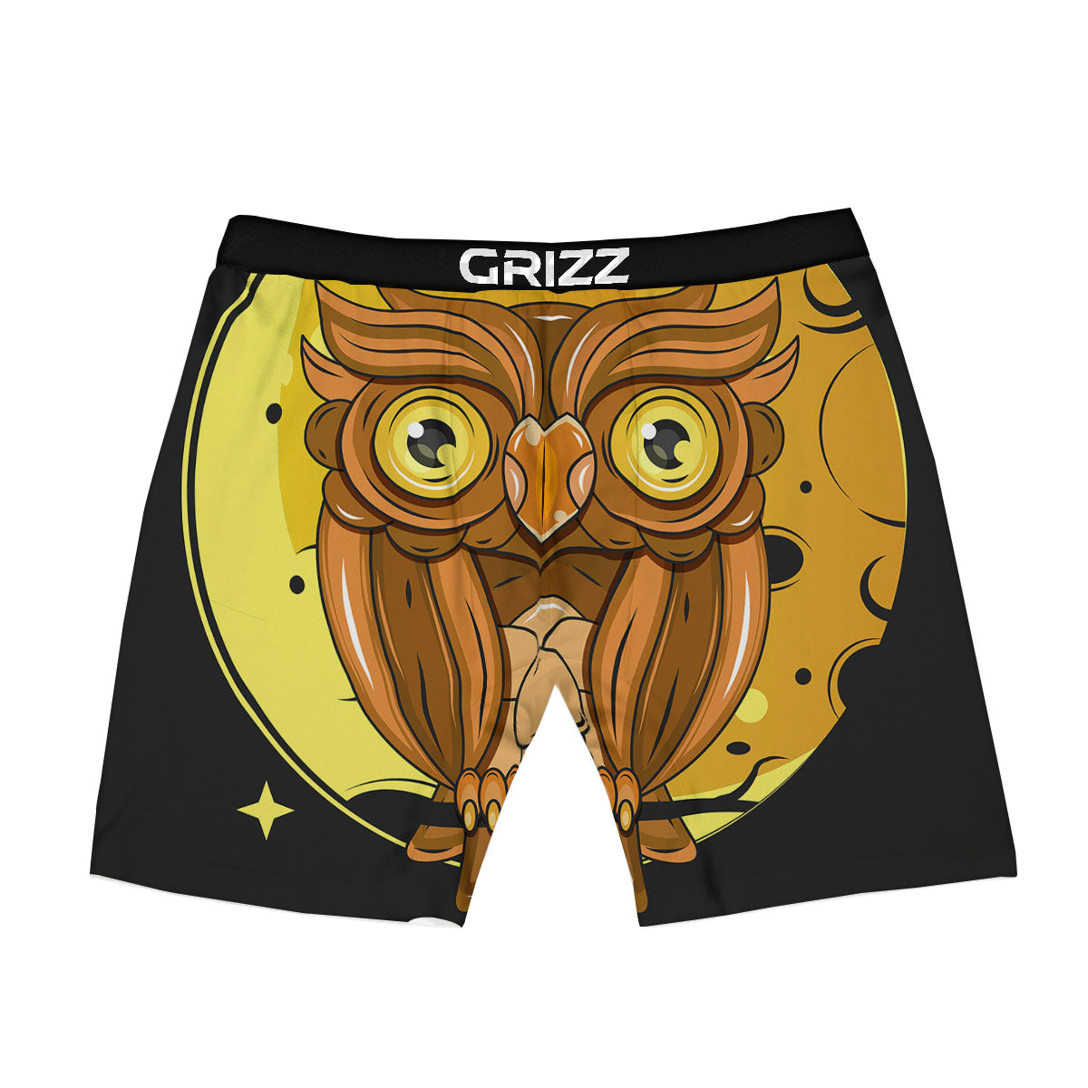 Owl At Night Print Boxer Briefs-grizzshop