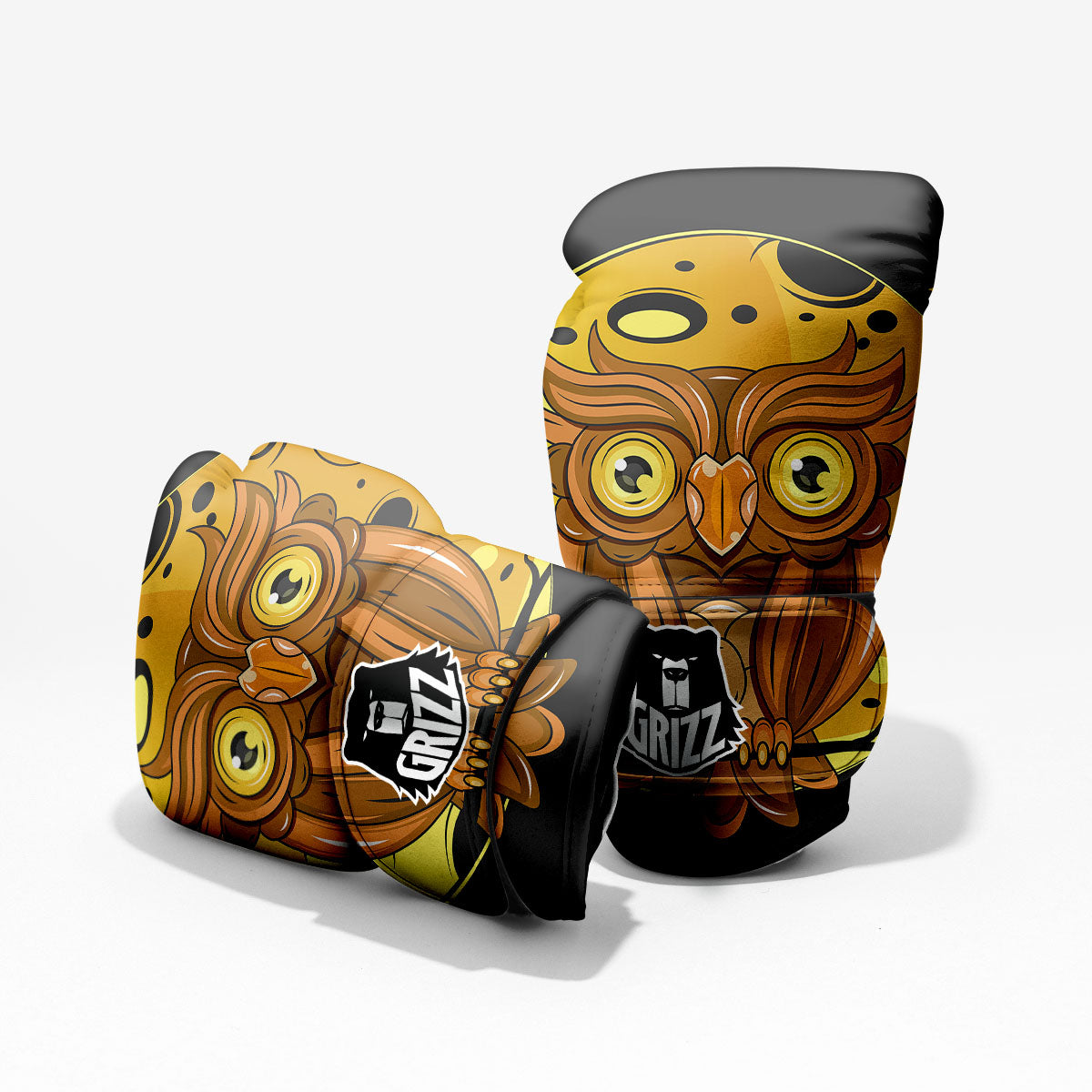 Owl At Night Print Pro Boxing Glove