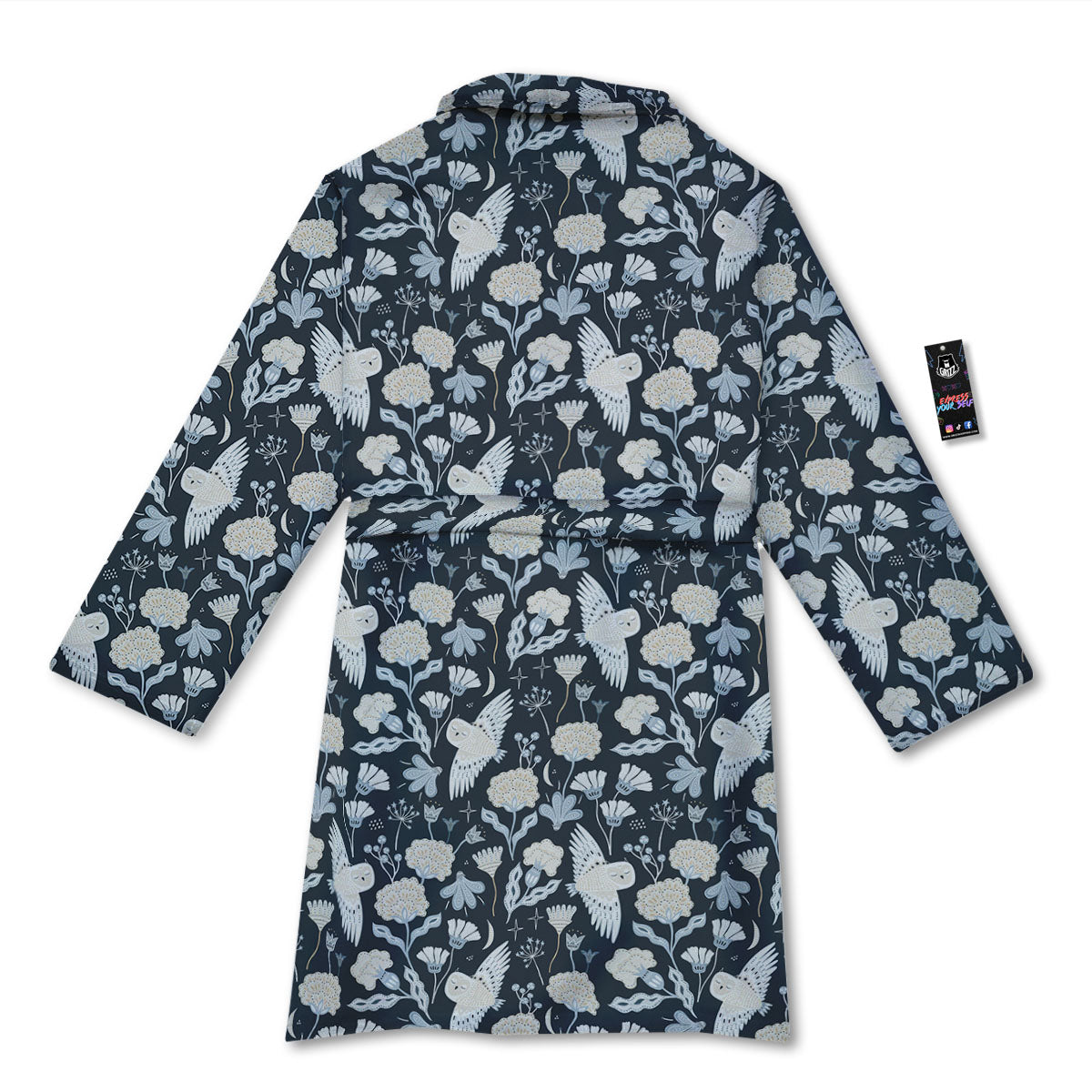 Owl Bohemian Print Pattern Bathrobe-grizzshop