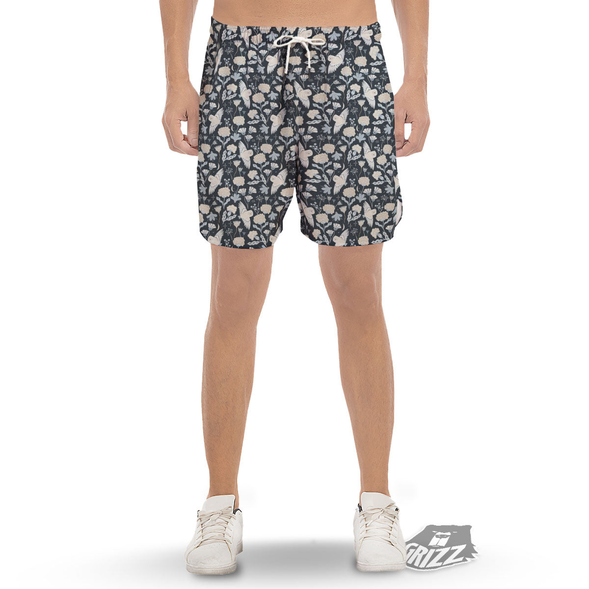 Owl Bohemian Print Pattern Men's Gym Shorts-grizzshop