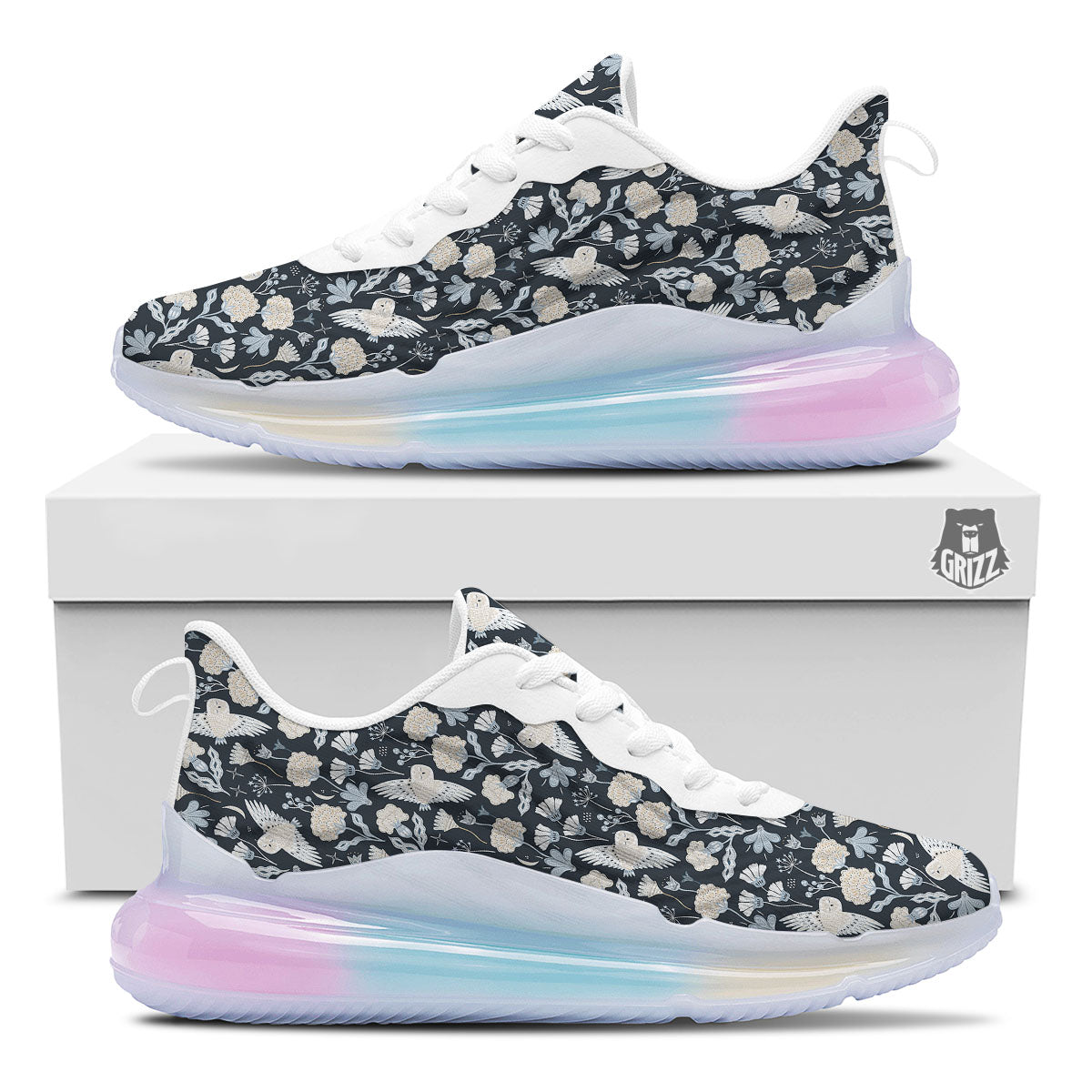 Owl Bohemian Print Pattern Running Sneakers-grizzshop