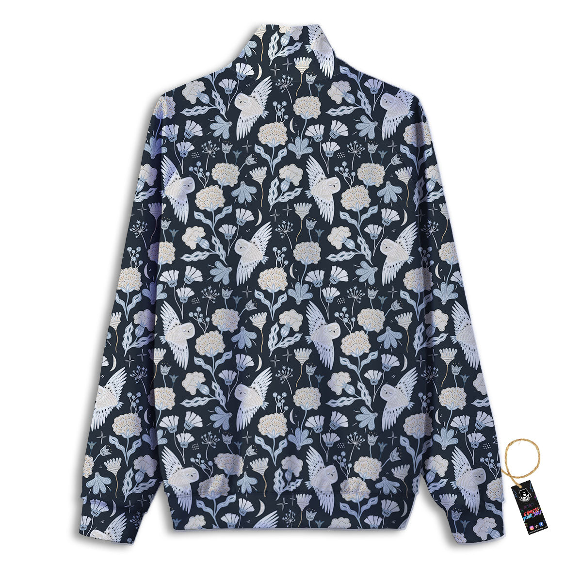 Owl Bohemian Print Pattern Track Jacket-grizzshop