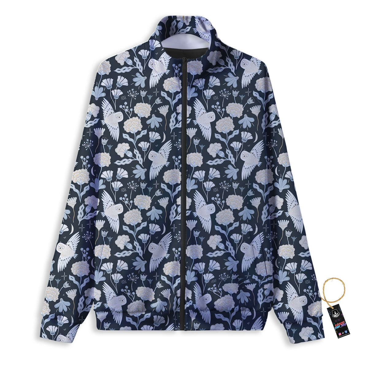 Owl Bohemian Print Pattern Track Jacket-grizzshop