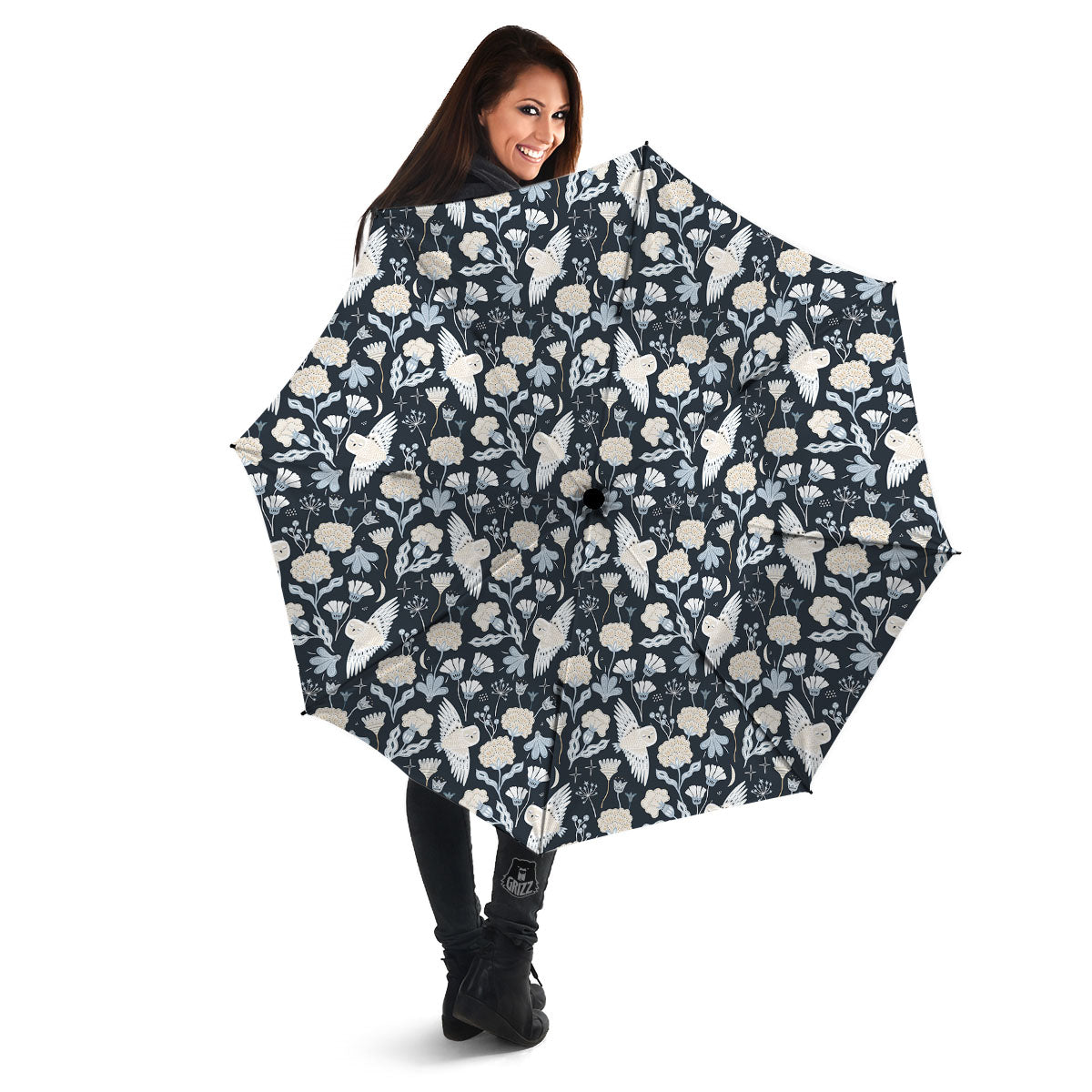 Owl Bohemian Print Pattern Umbrella-grizzshop