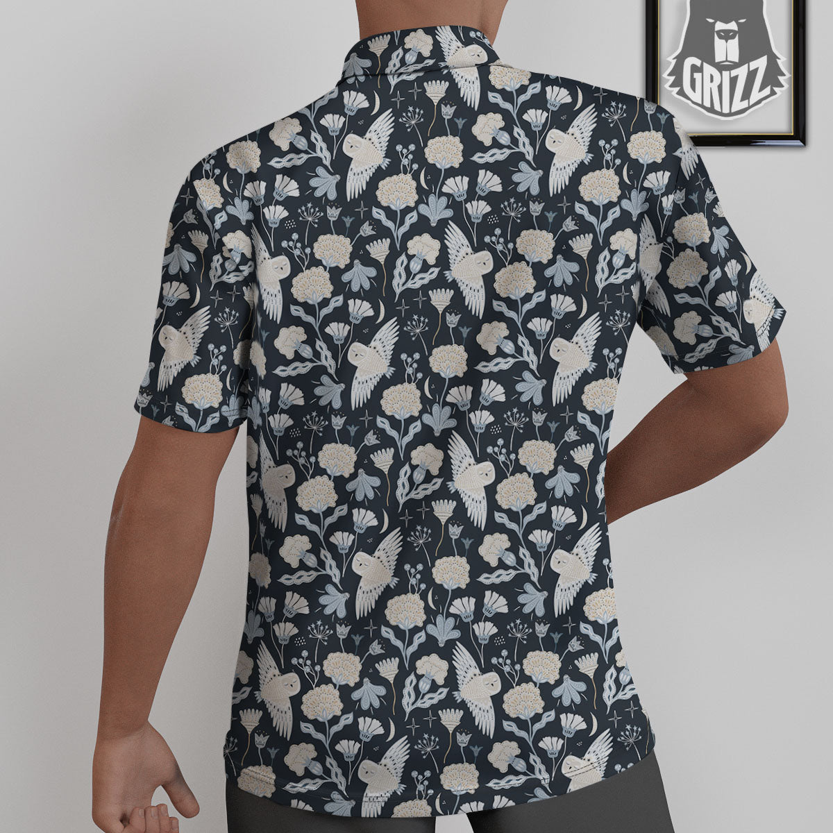 Owl Bohemian Print Pattern Untucked Shirts-grizzshop