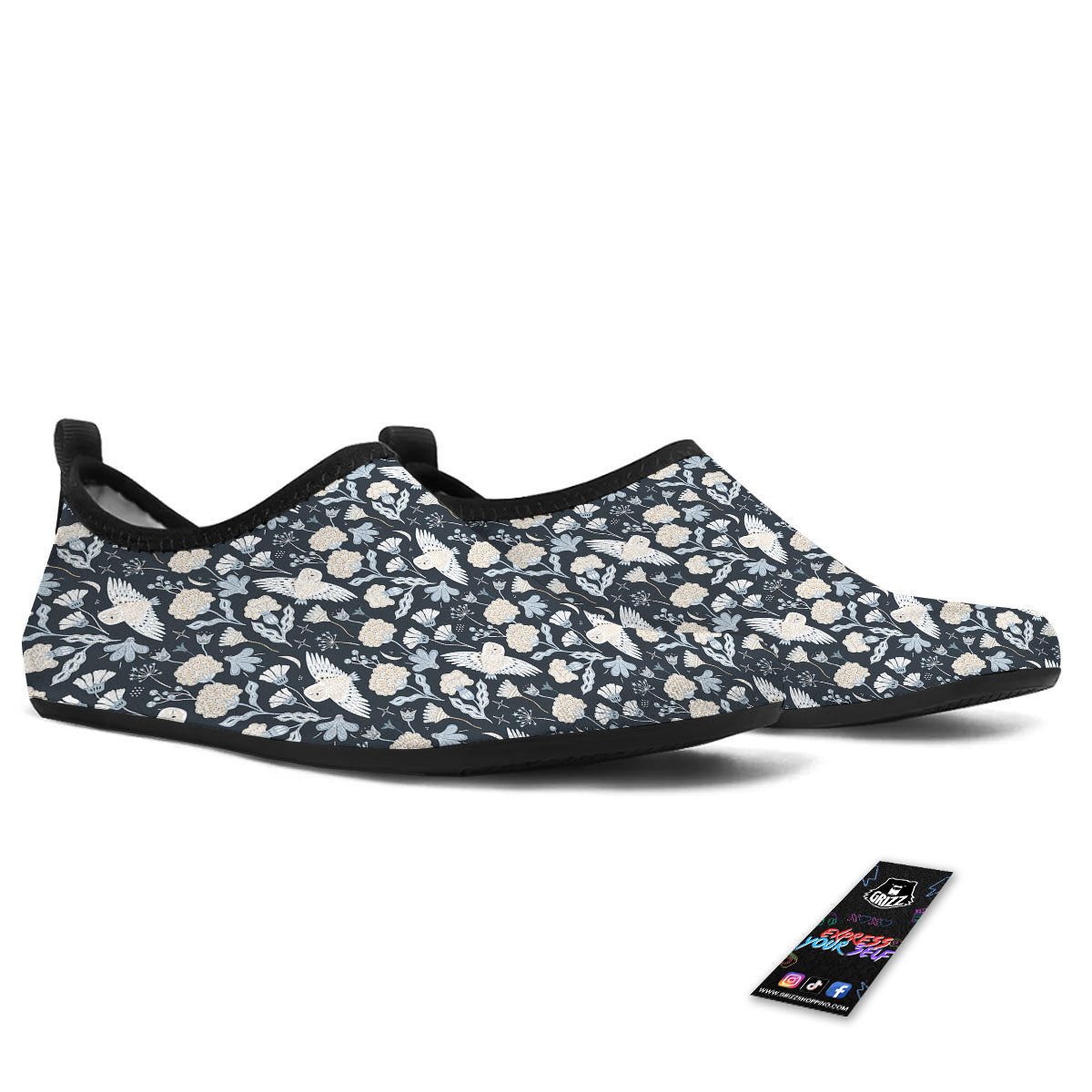 Owl Bohemian Print Pattern Water Shoes-grizzshop