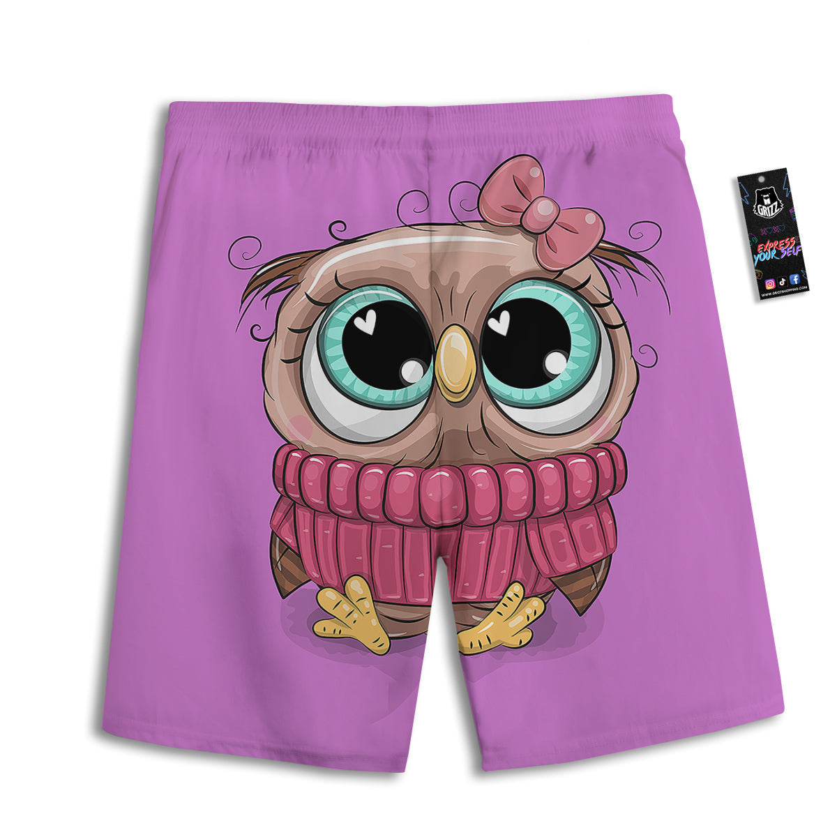 Pink Pastel And White Cow Print Men's Athletic Shorts