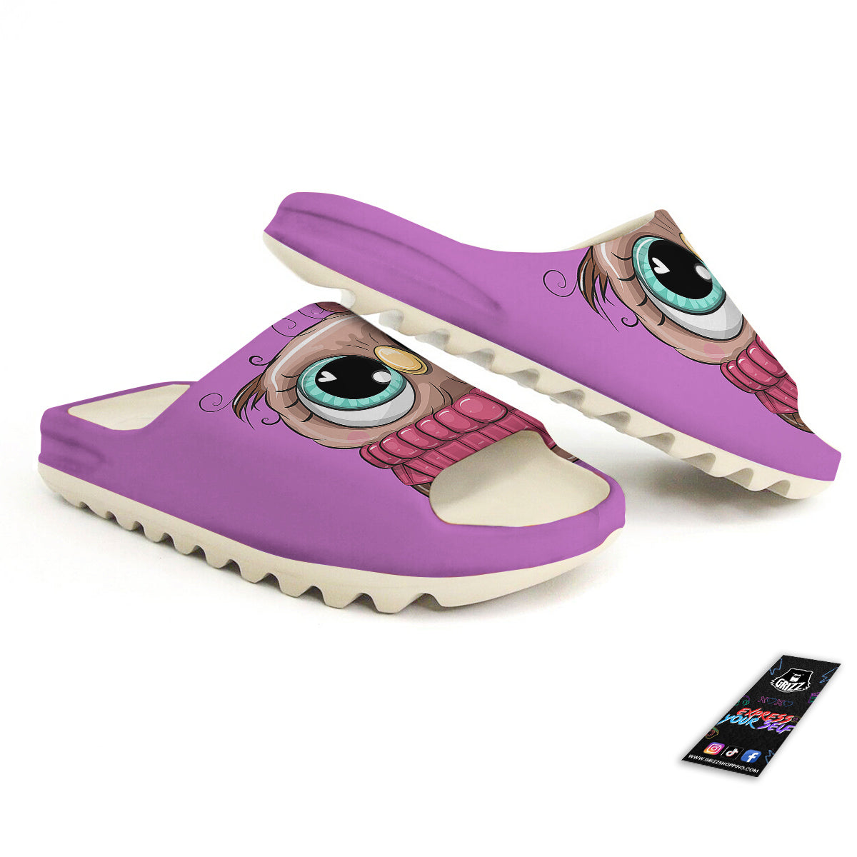 Owl Cute Print Sandals-grizzshop