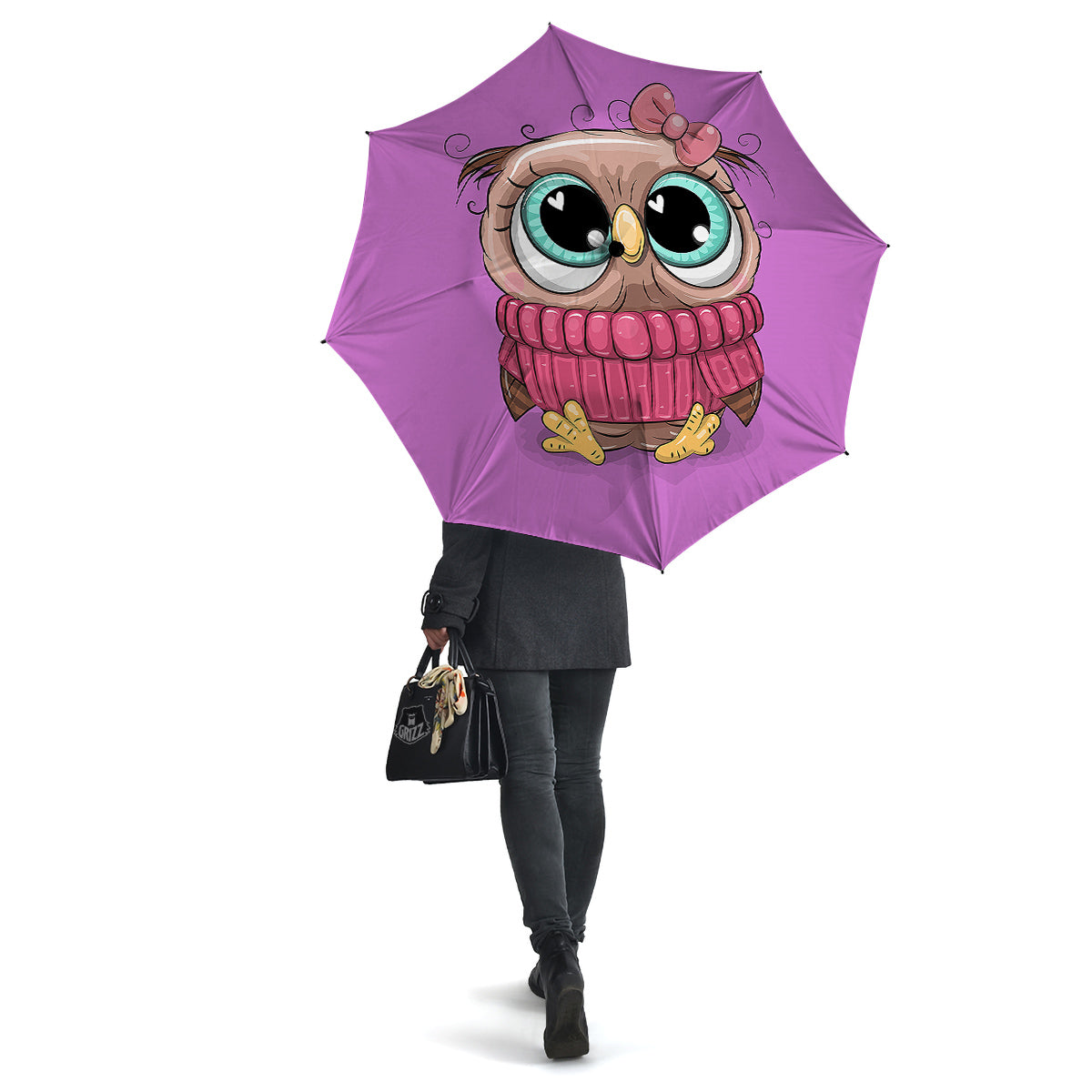 Owl Cute Print Umbrella-grizzshop