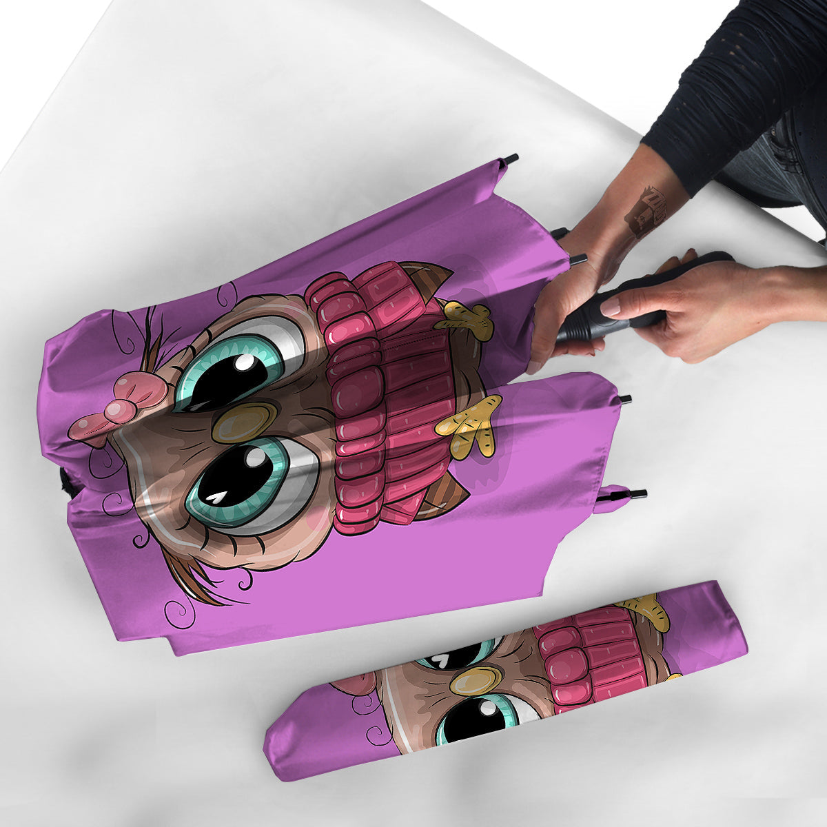 Owl Cute Print Umbrella-grizzshop