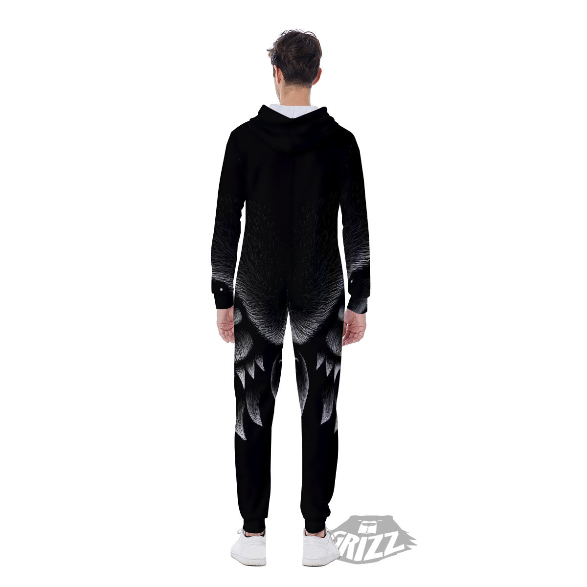 Owl Eyes Print Men's Jumpsuit-grizzshop