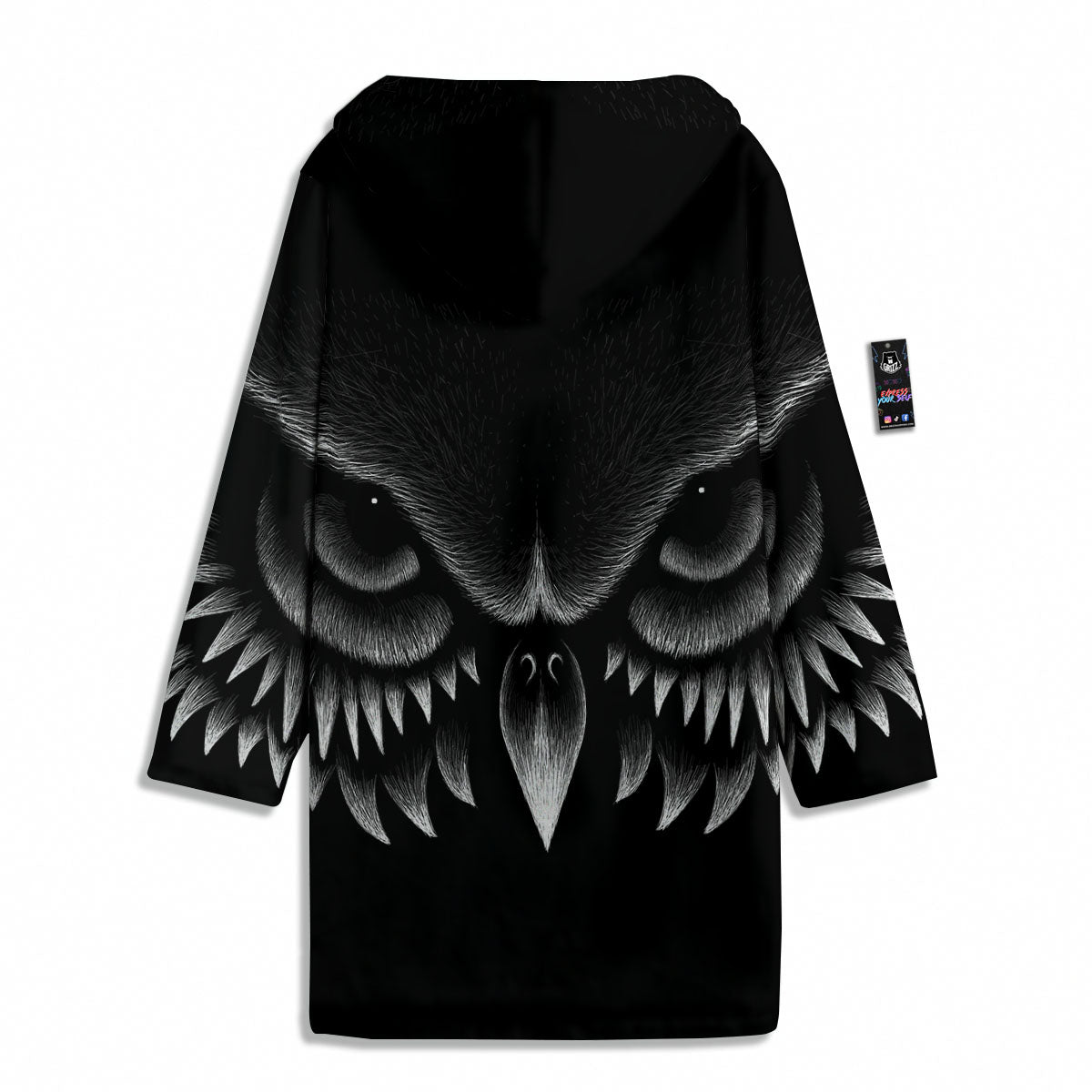 Owl Eyes Print Men's Windbreaker Jacket-grizzshop