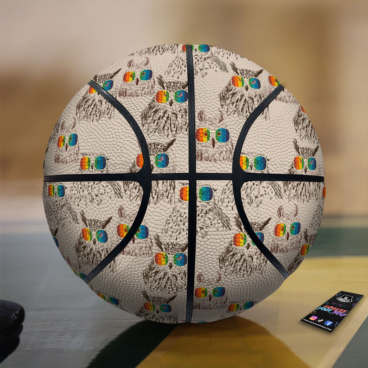 Owl Glasses Print Pattern Basketball-grizzshop