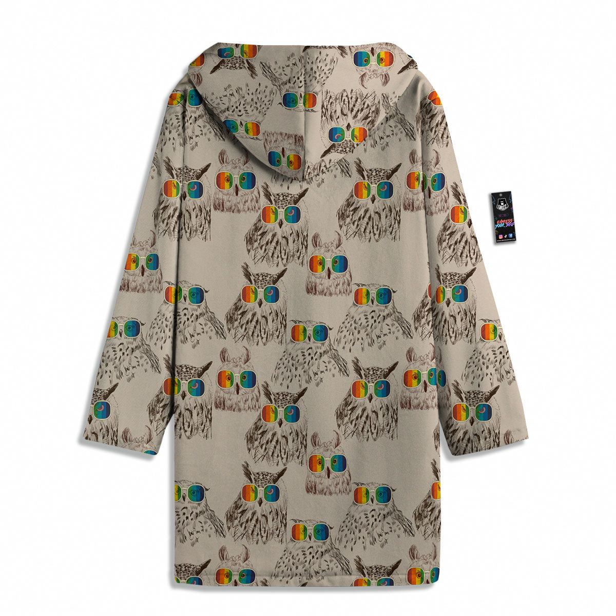 Owl Glasses Print Pattern Men's Windbreaker Jacket-grizzshop