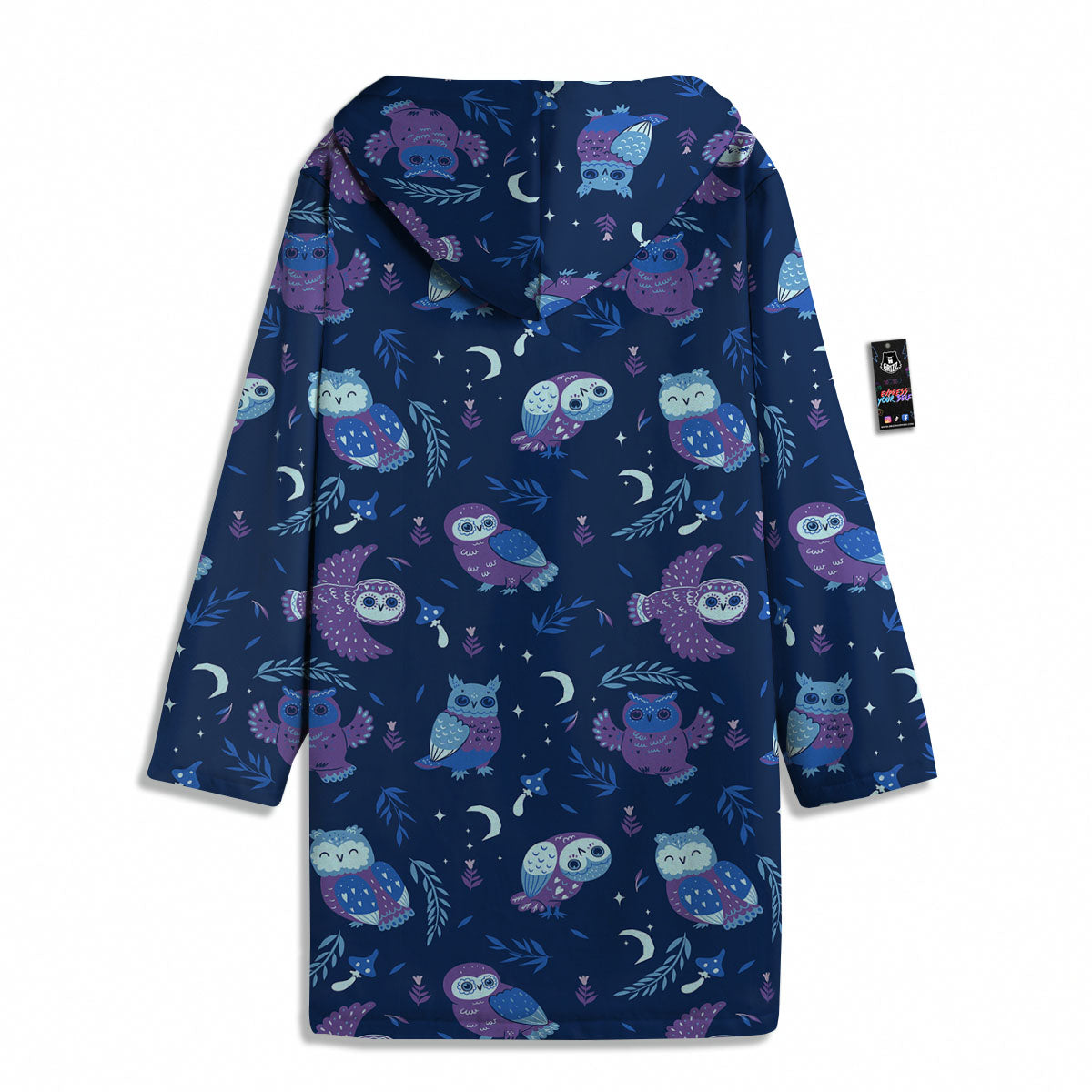 Owl Night Print Pattern Men's Windbreaker Jacket-grizzshop