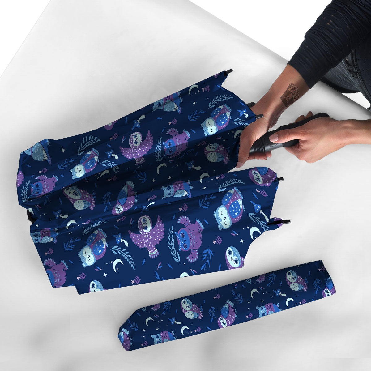 Owl Night Print Pattern Umbrella-grizzshop