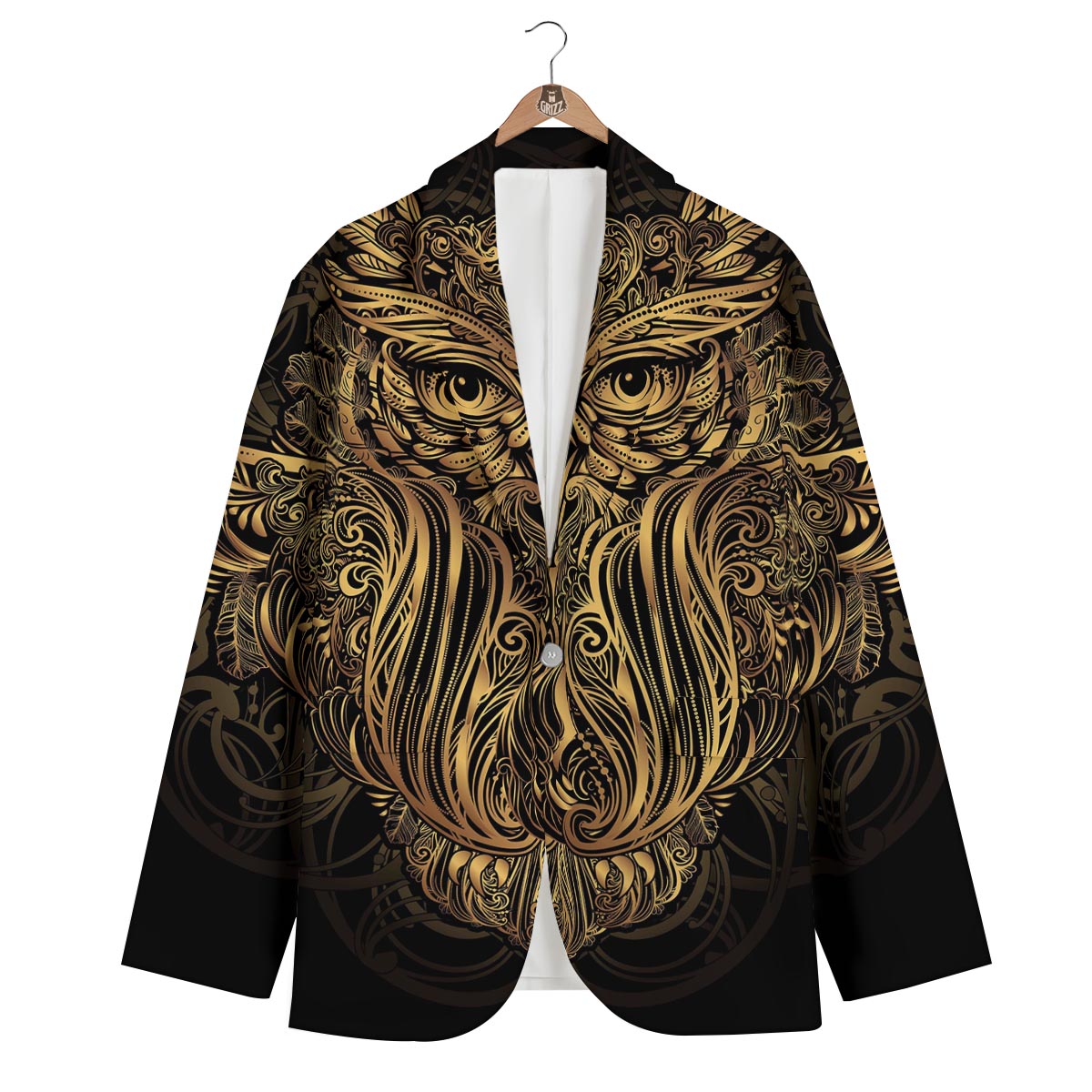 Owl Ornament Men's Blazer-grizzshop
