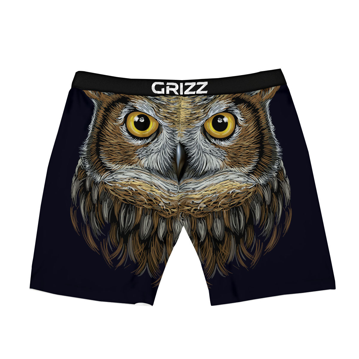 Owl Portrait Print Boxer Briefs-grizzshop