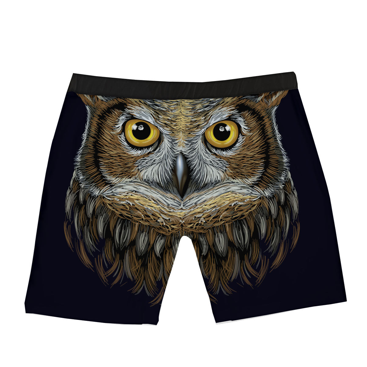 Owl Portrait Print Boxer Briefs-grizzshop