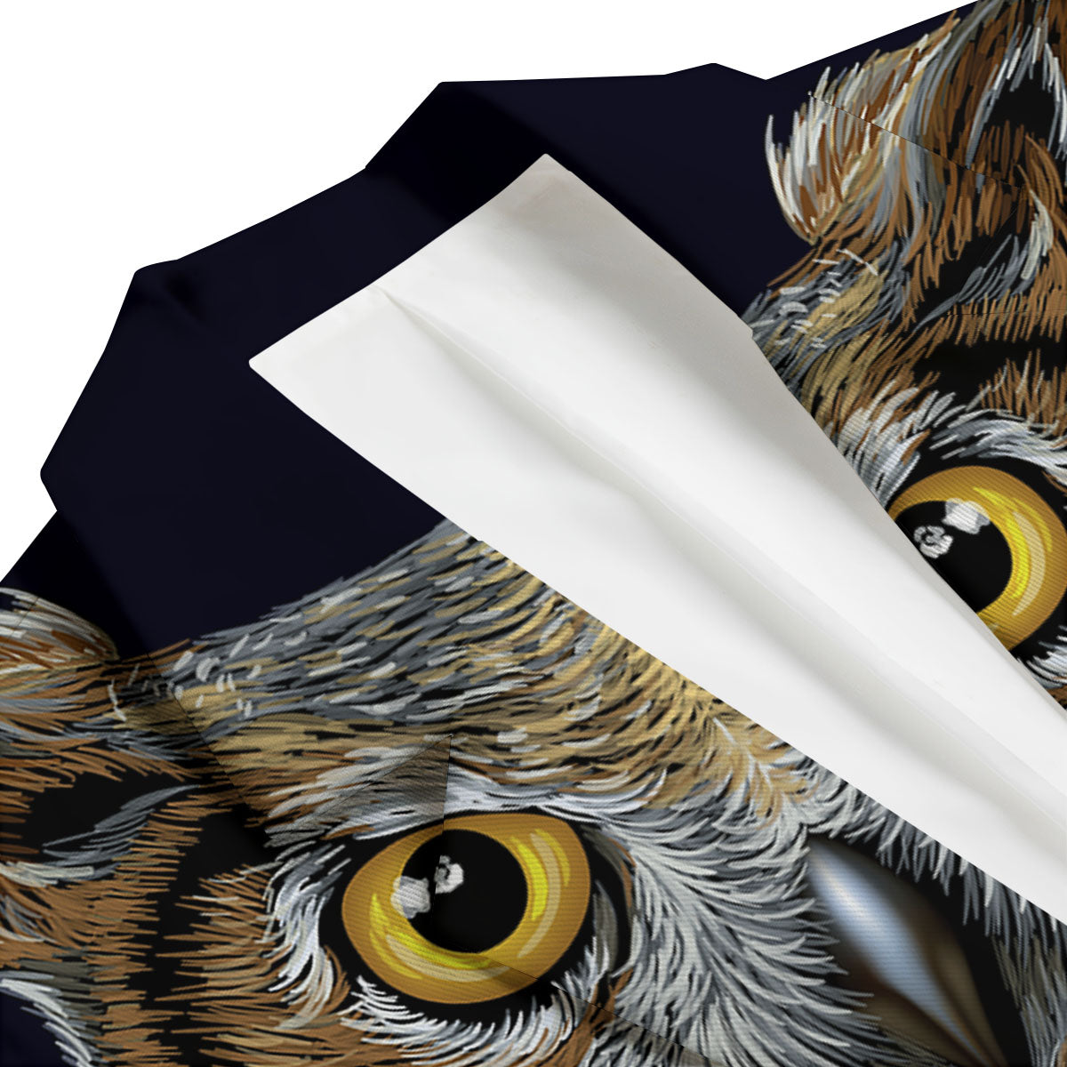 Owl Portrait Print Men's Blazer-grizzshop