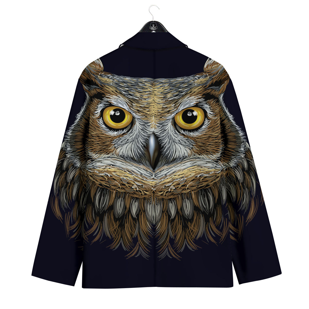 Owl Portrait Print Men's Sport Coat-grizzshop