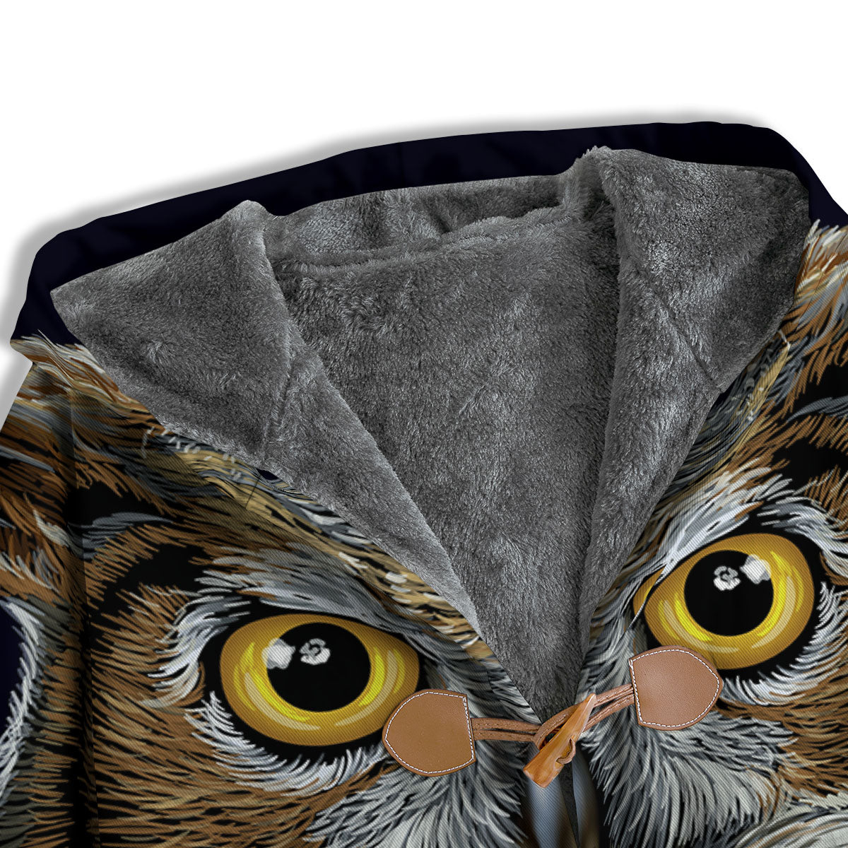 Owl Portrait Print Men's Windbreaker Jacket-grizzshop