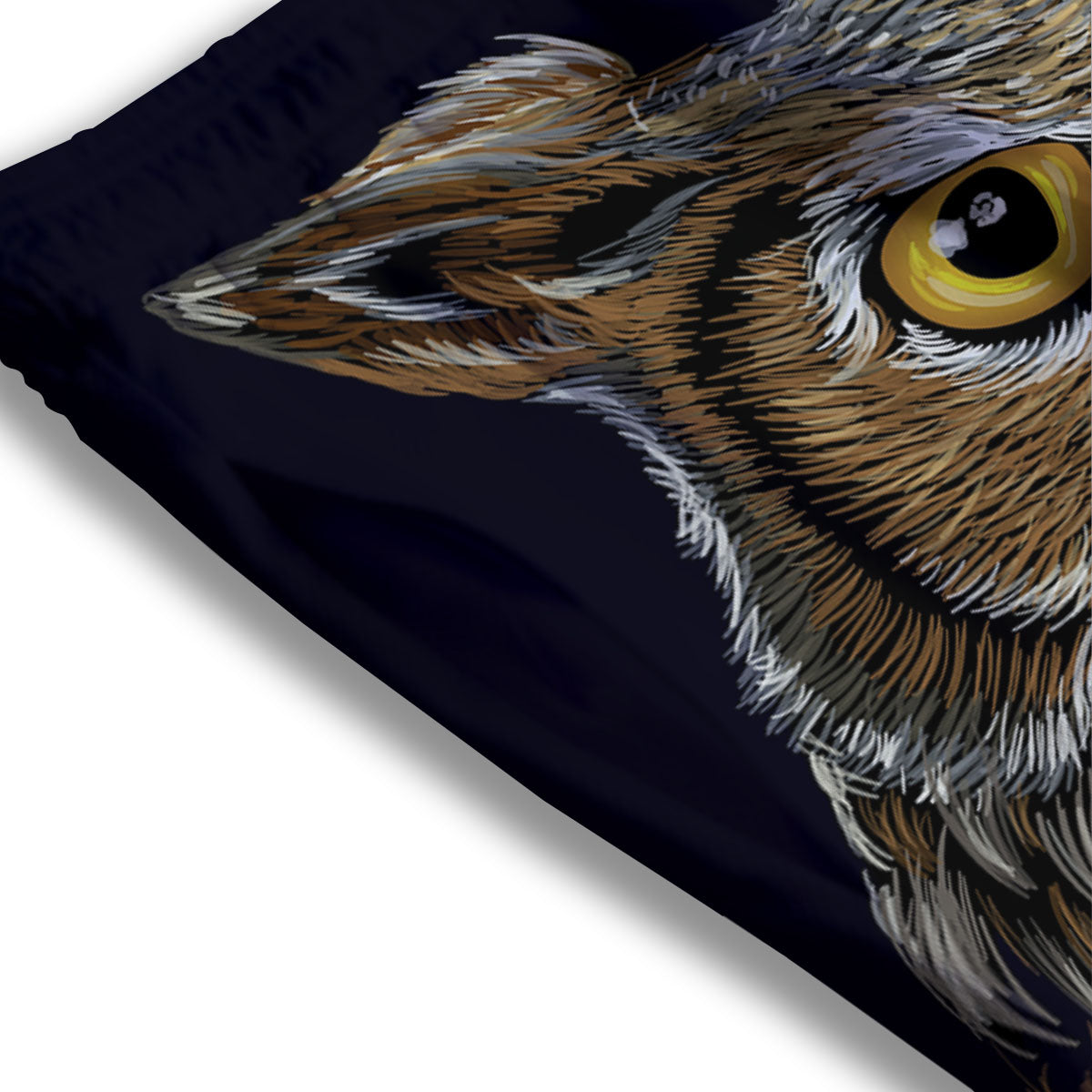 Owl Portrait Print Mesh Shorts