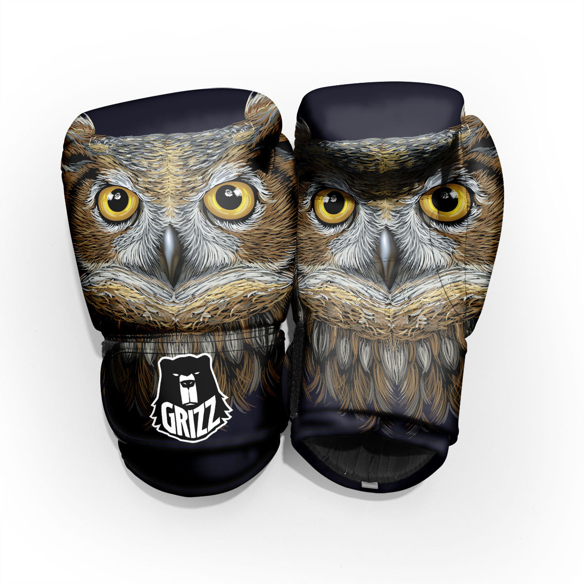 Owl Portrait Print Pro Boxing Glove
