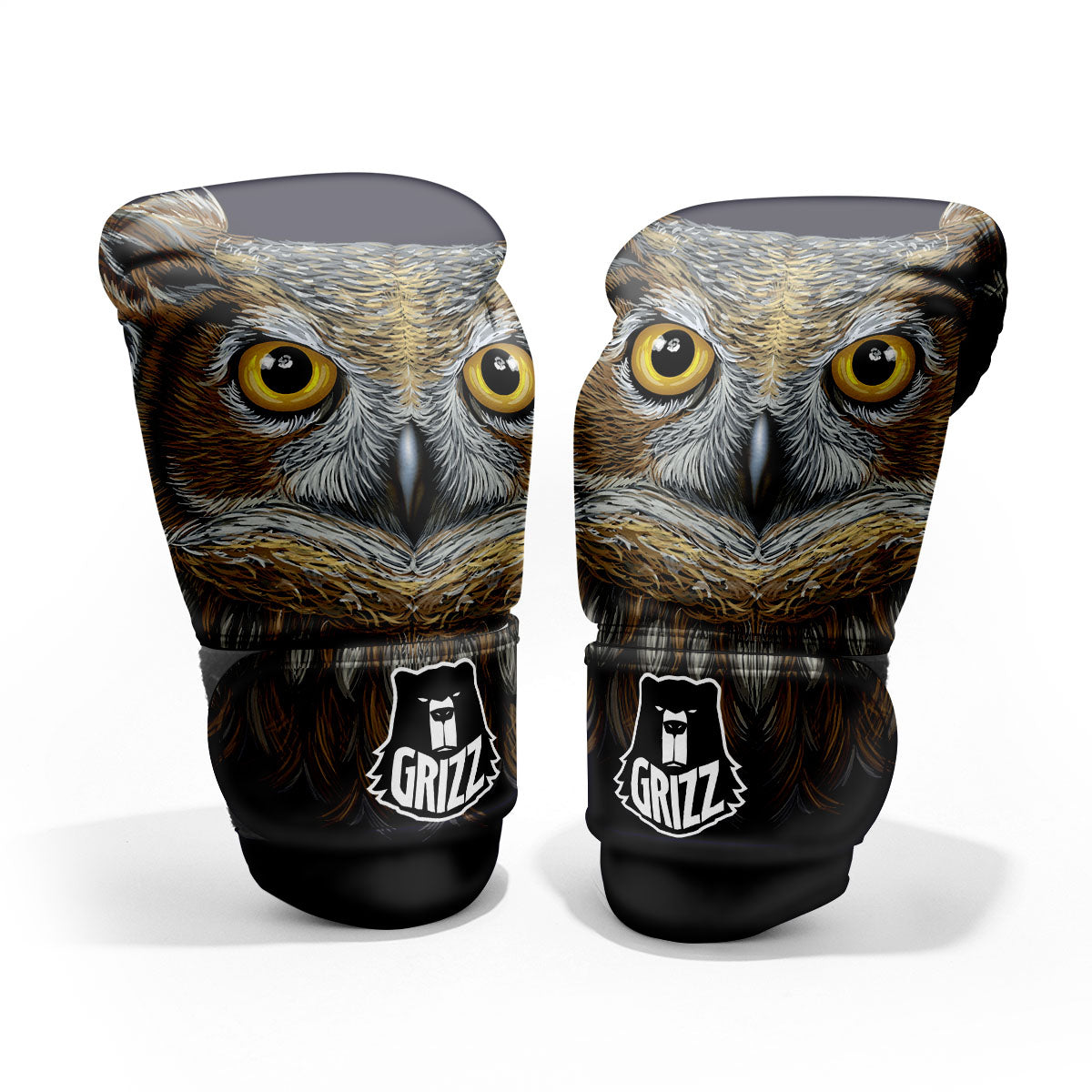 Owl Portrait Print Pro Boxing Glove