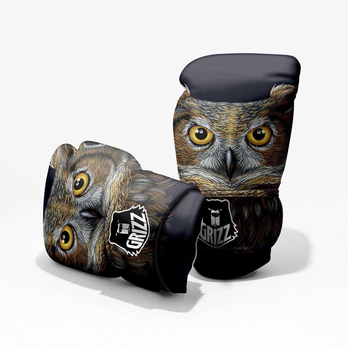 Owl Portrait Print Pro Boxing Glove