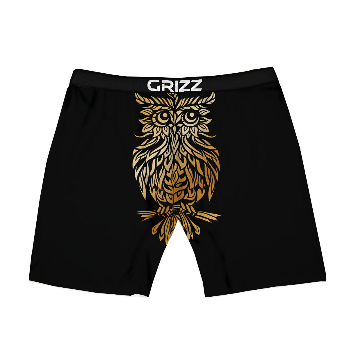 Owl Spiritual Golden Print Boxer Briefs-grizzshop