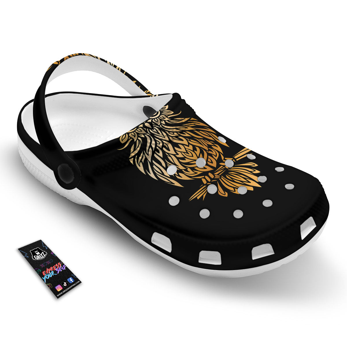 Owl Spiritual Golden Print Clog-grizzshop