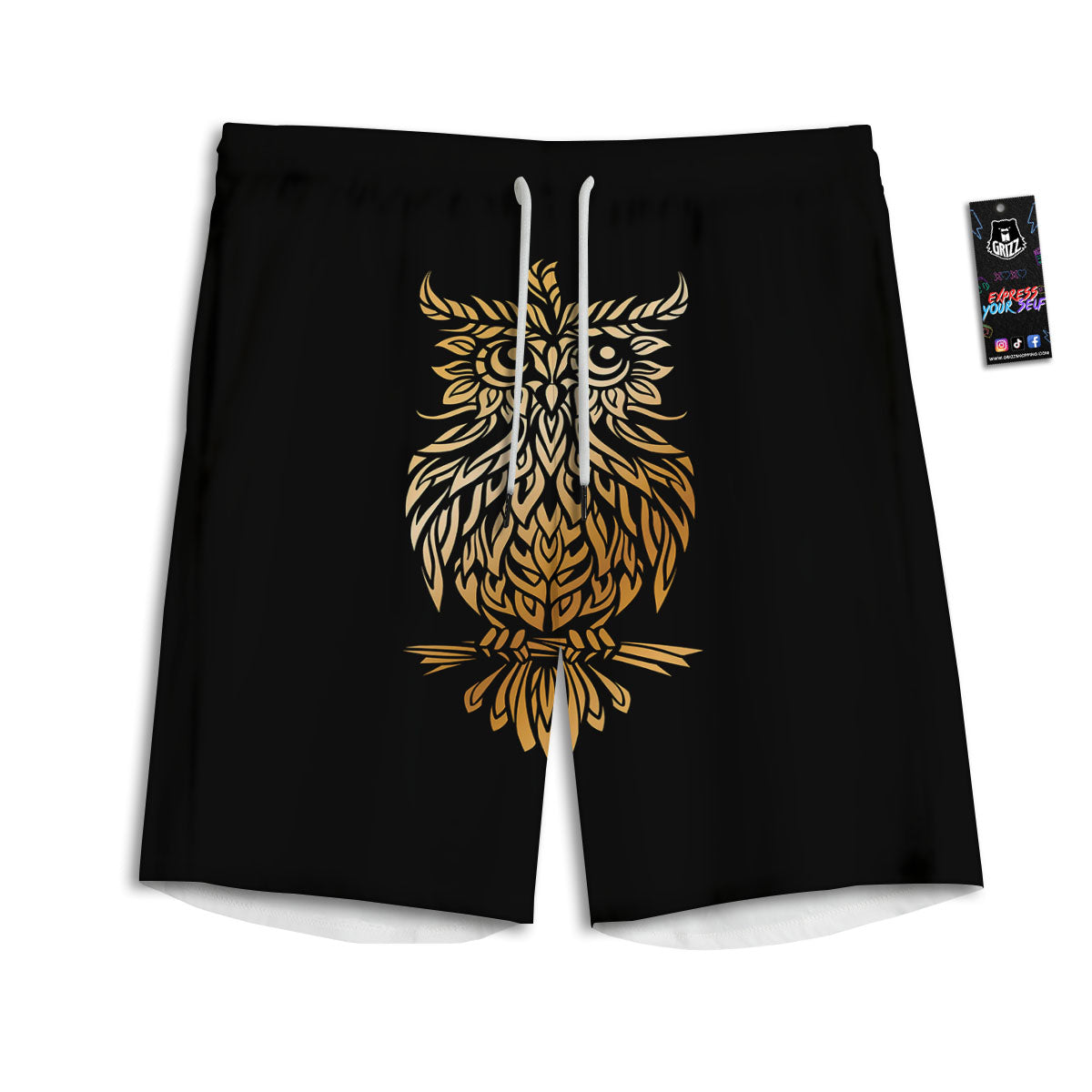 Pink Pastel And White Houndstooth Print Men's Athletic Shorts