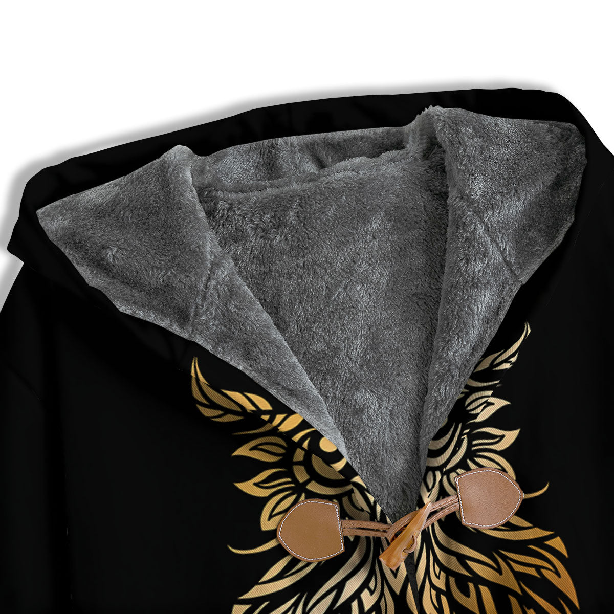 Owl Spiritual Golden Print Men's Windbreaker Jacket-grizzshop
