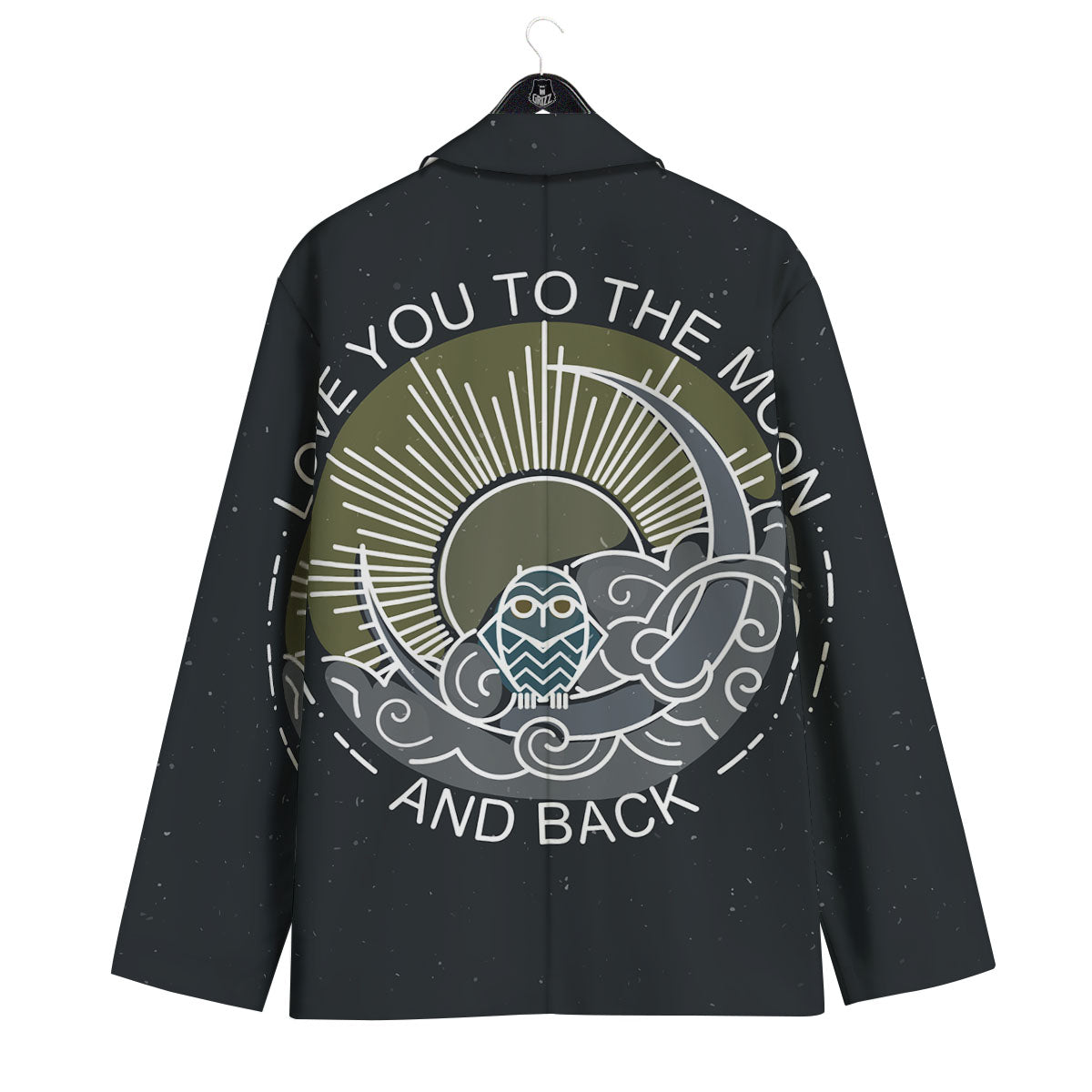 Owl Spiritual With Moon And Sun Print Men's Sport Coat-grizzshop