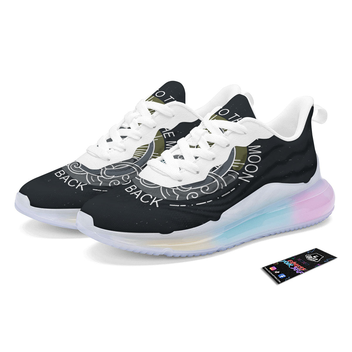 Owl Spiritual With Moon And Sun Print Running Sneakers-grizzshop