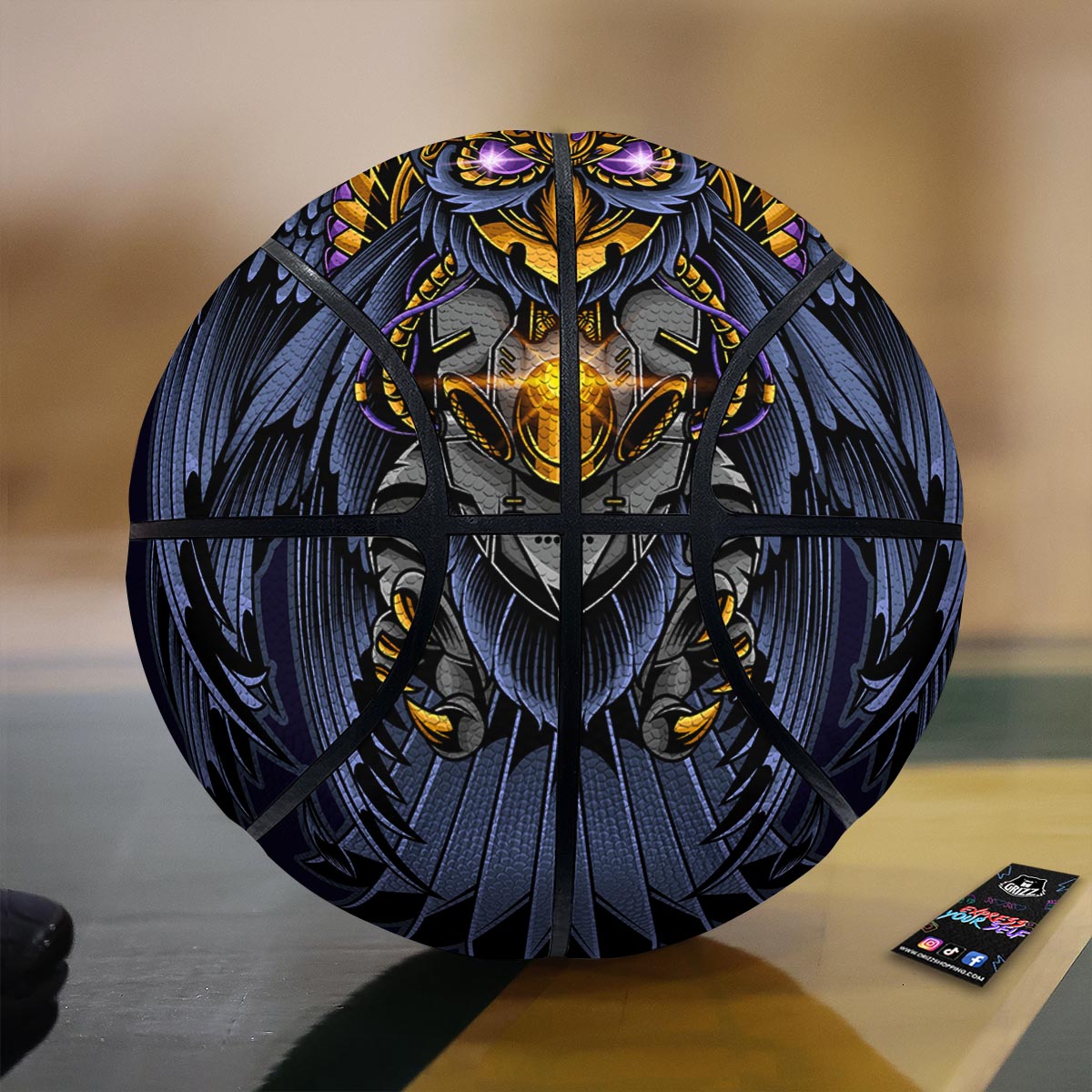 Owl Steampunk Print Basketball