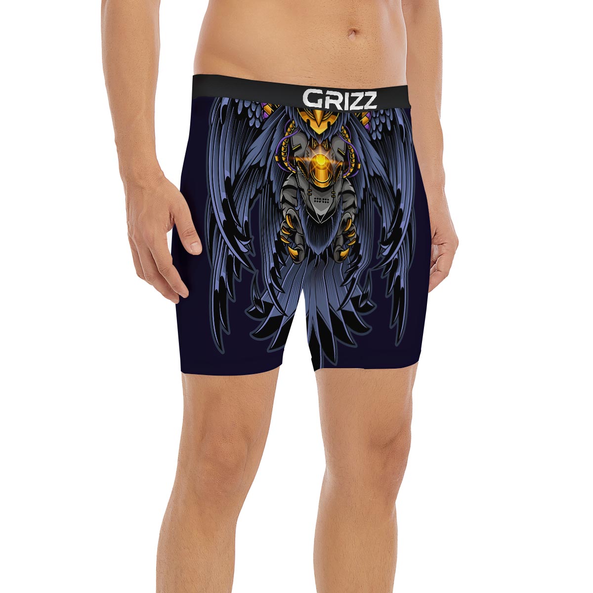 Owl Steampunk Print Boxer Briefs-grizzshop