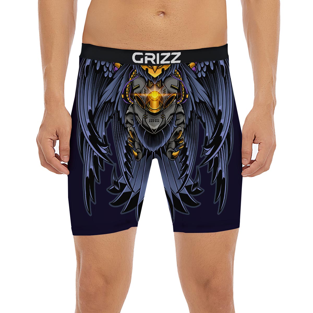 Owl Steampunk Print Boxer Briefs-grizzshop
