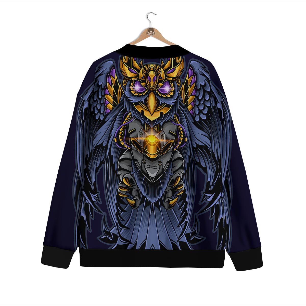 Owl Steampunk Print Cardigan-grizzshop