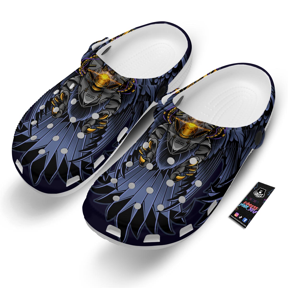 Owl Steampunk Print Clog-grizzshop