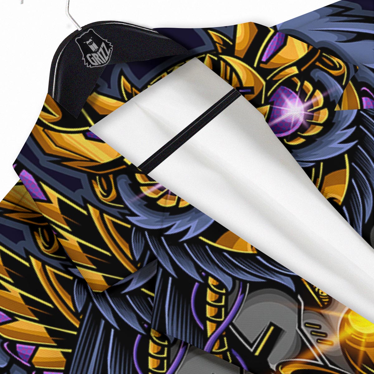 Owl Steampunk Print Men's Sport Coat-grizzshop