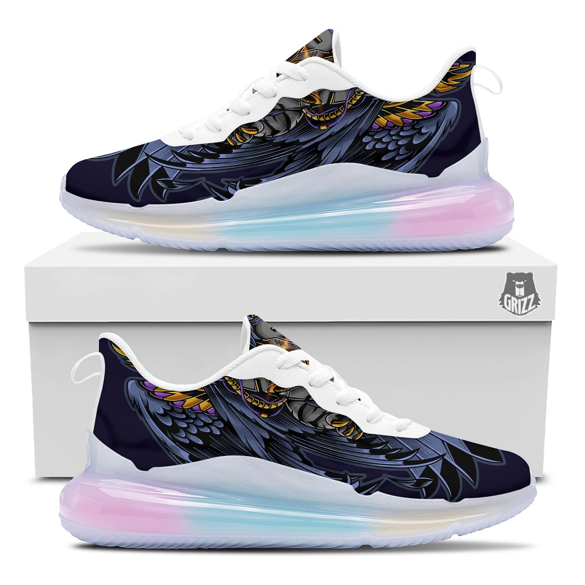 Owl Steampunk Print Running Sneakers-grizzshop