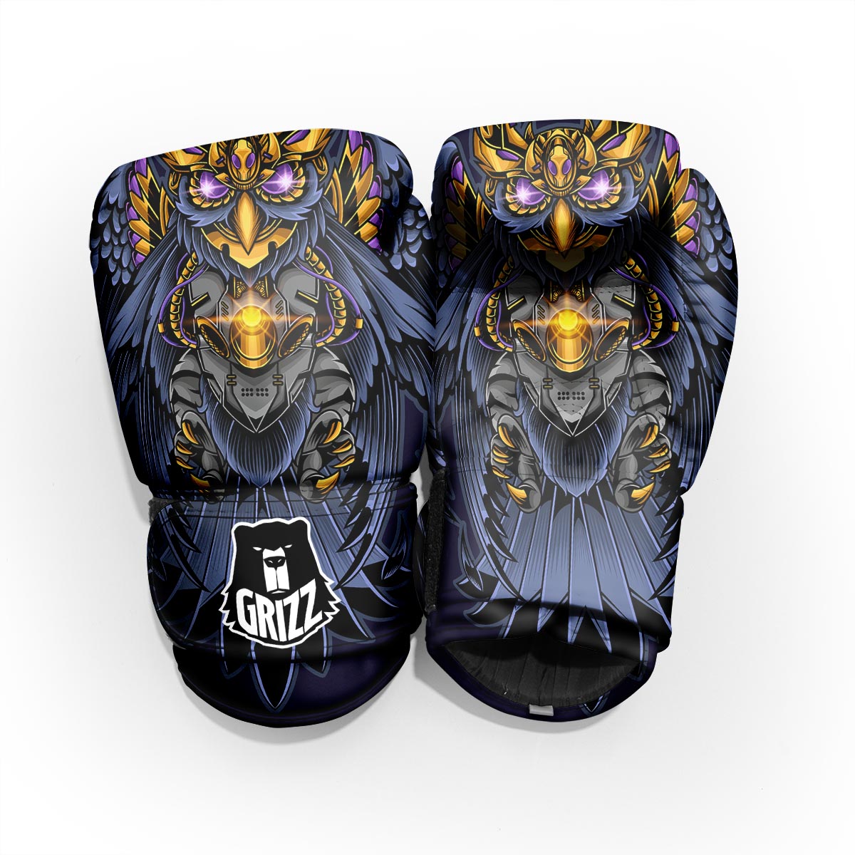 Owl Steampunk Print Pro Boxing Glove