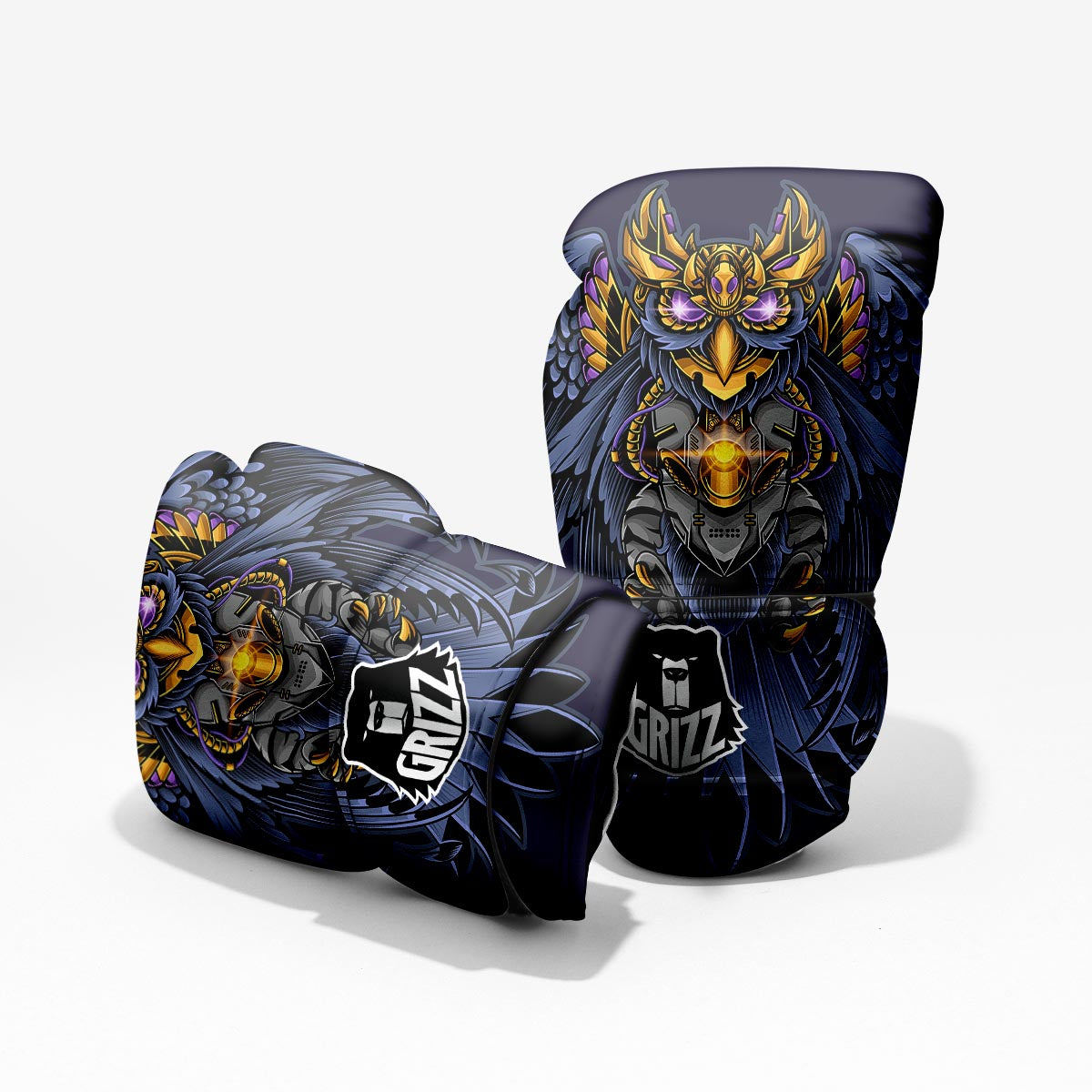 Owl Steampunk Print Pro Boxing Glove
