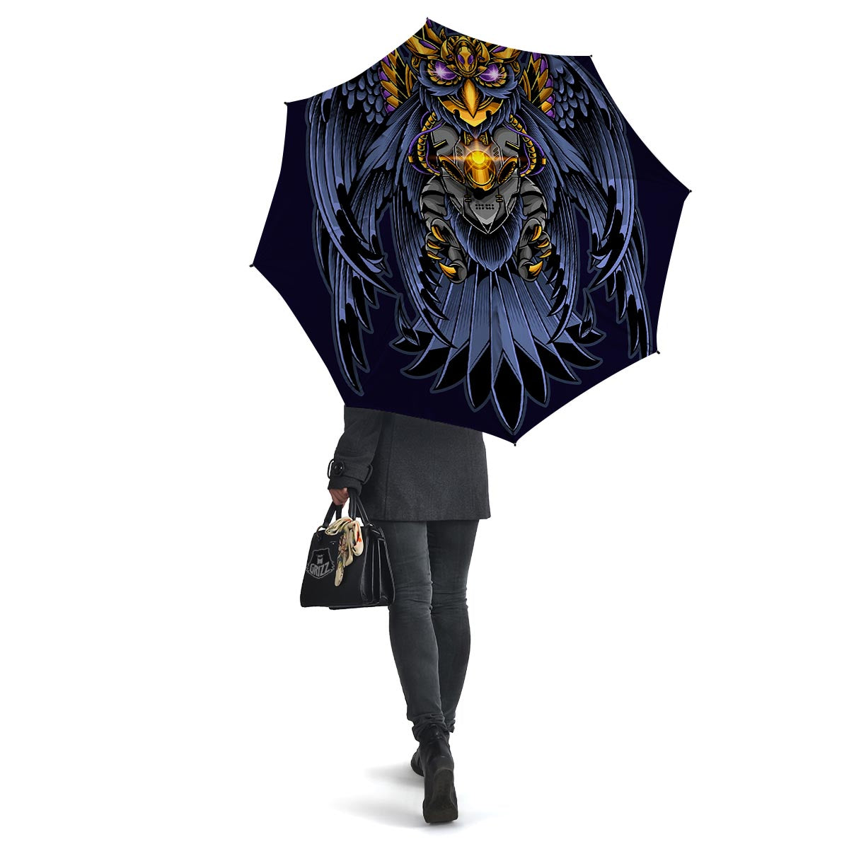 Owl Steampunk Print Umbrella-grizzshop