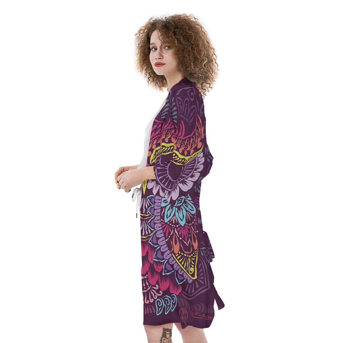 Owl Tribal Colorful Print Kimono-grizzshop