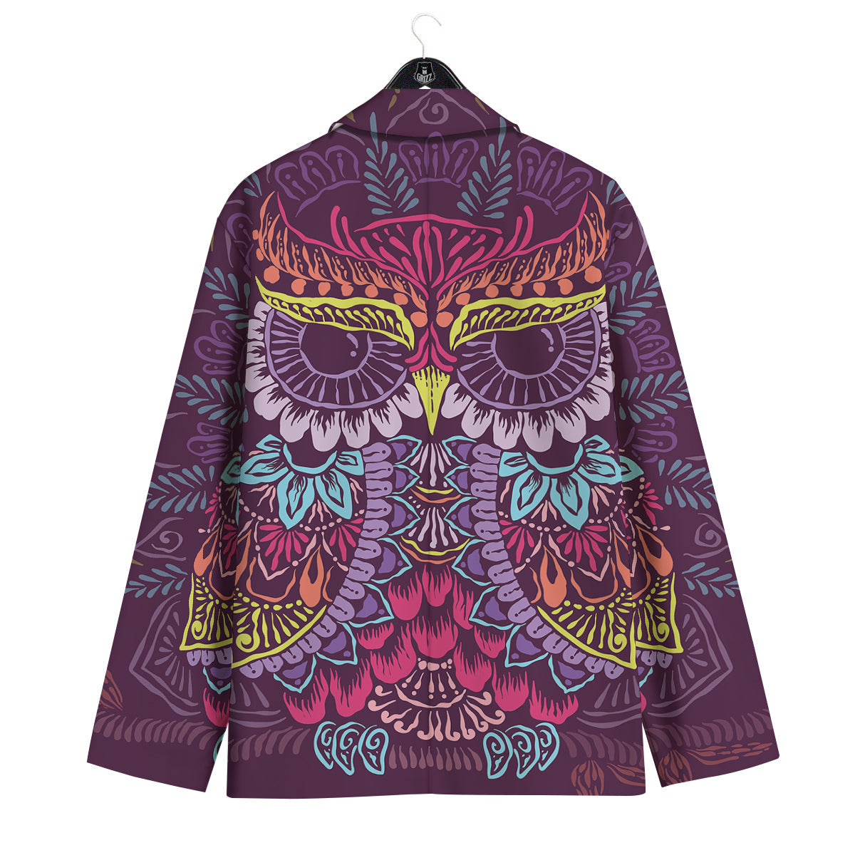 Owl Tribal Colorful Print Men's Sport Coat-grizzshop