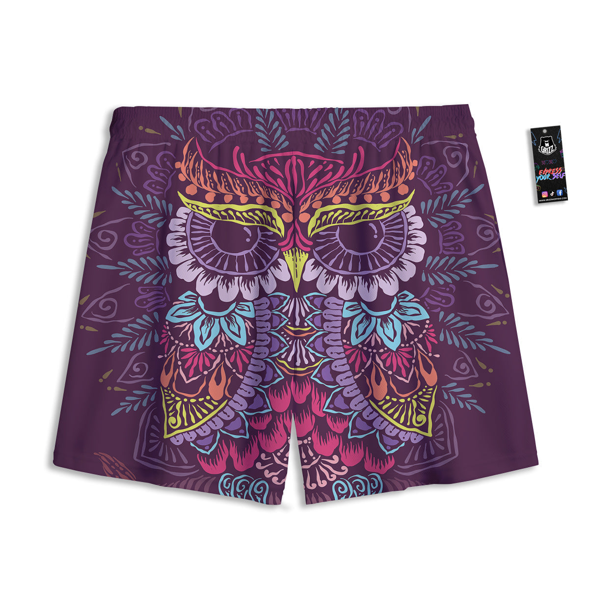 Moving Optical Illusion Dizzy Vortex Mesh Shorts