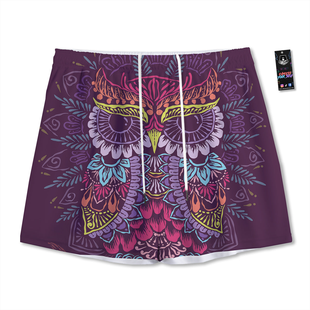 Moving Optical Illusion Dizzy Vortex Mesh Shorts